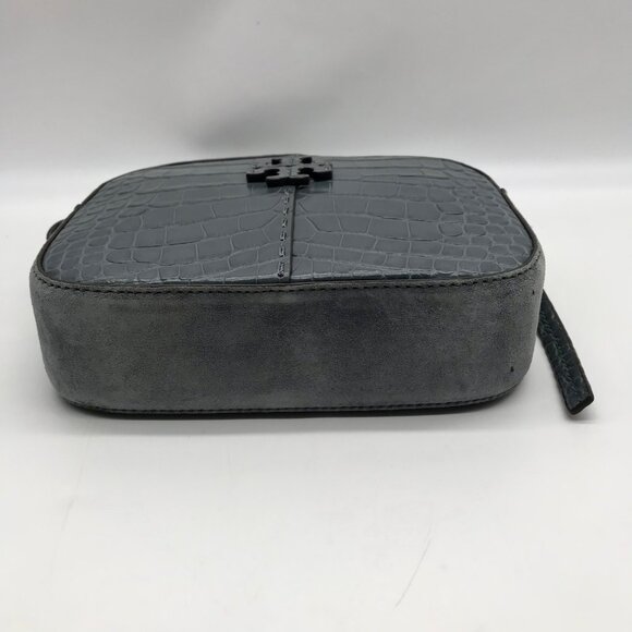 Tory Burch Bluestone Leather Mcgraw Embossed Camera Bag - Picture 5 of 11